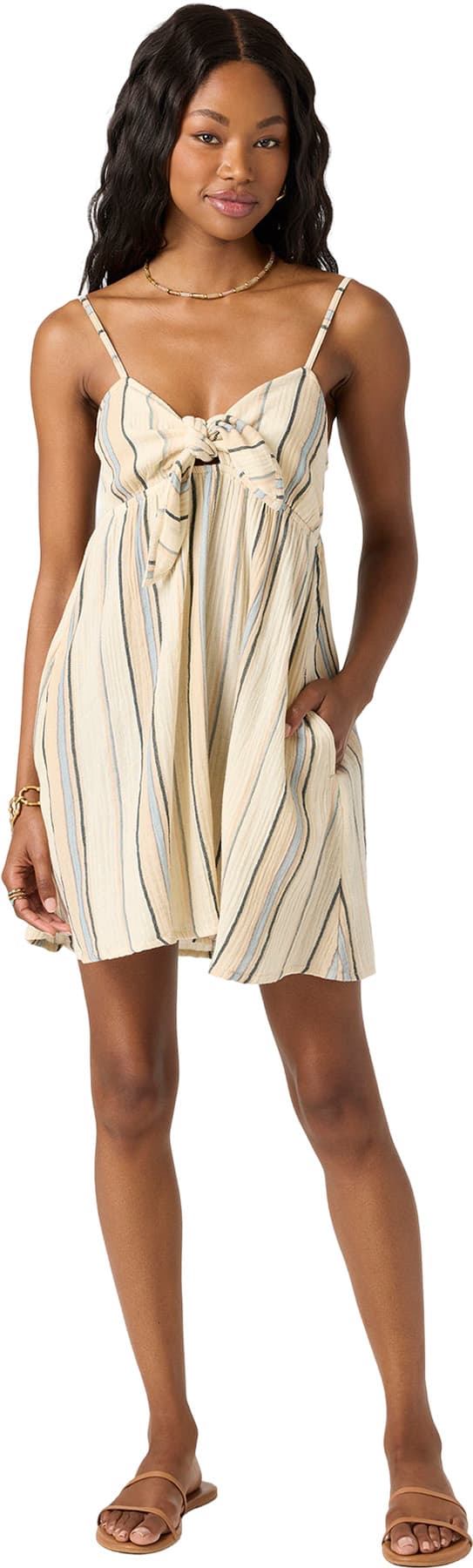 Product gallery image number 8 for product Natalya Stripe Woven Mini Dress - Women's
