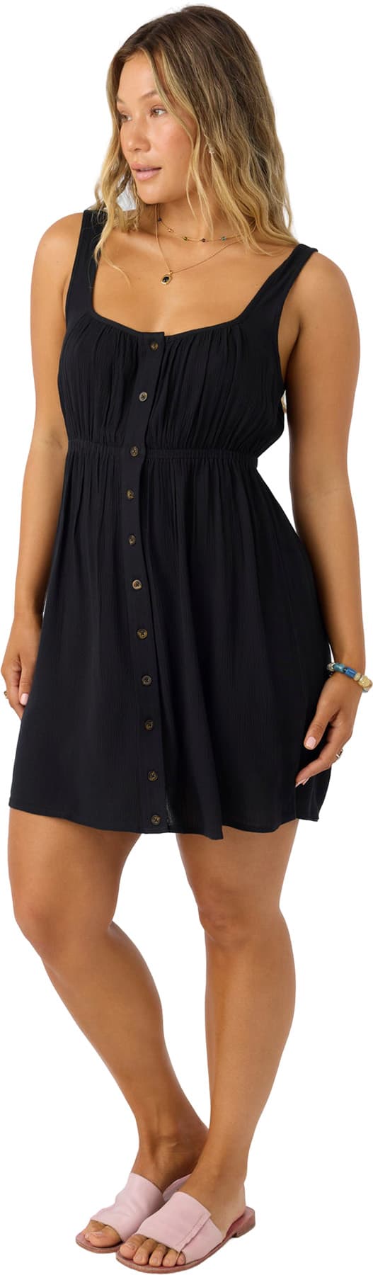 Numéro de l'image de la galerie de produits 8 pour le produit Mini-robe tissée unie Korie - Femme
