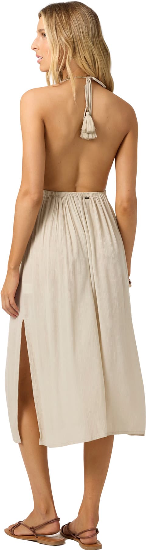 Product gallery image number 2 for product Annalisa Solid Woven Midi Dress - Women's