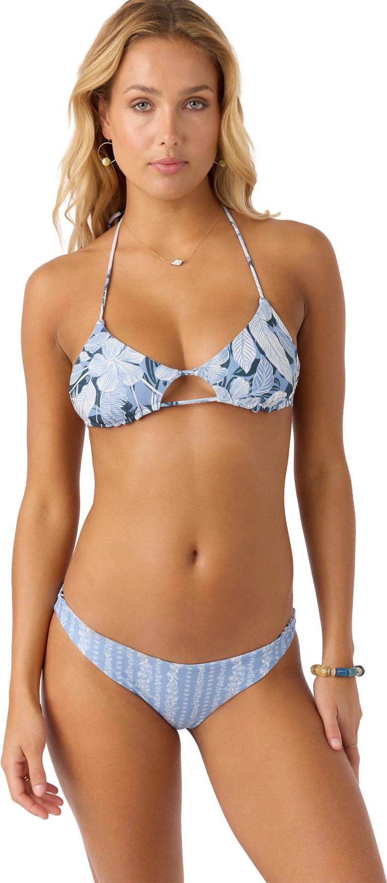 Product gallery image number 3 for product Paula Floral Stripe Madrid Revo Halter Bikini Top - Women's