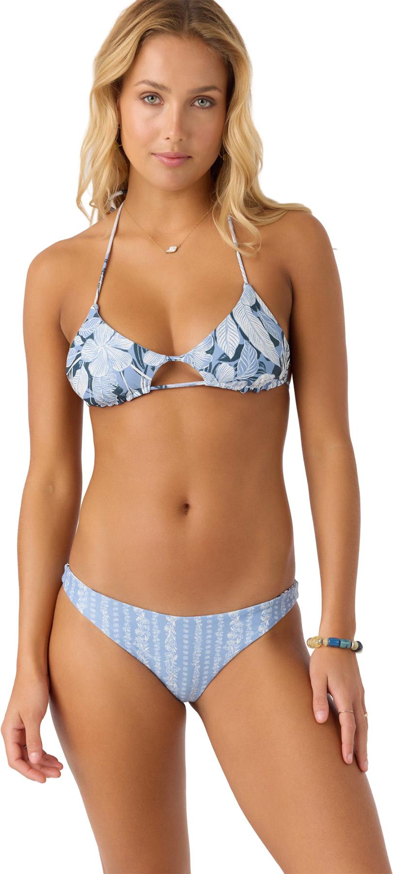 Product gallery image number 5 for product Paula Floral Stripe Madrid Revo Halter Bikini Top - Women's