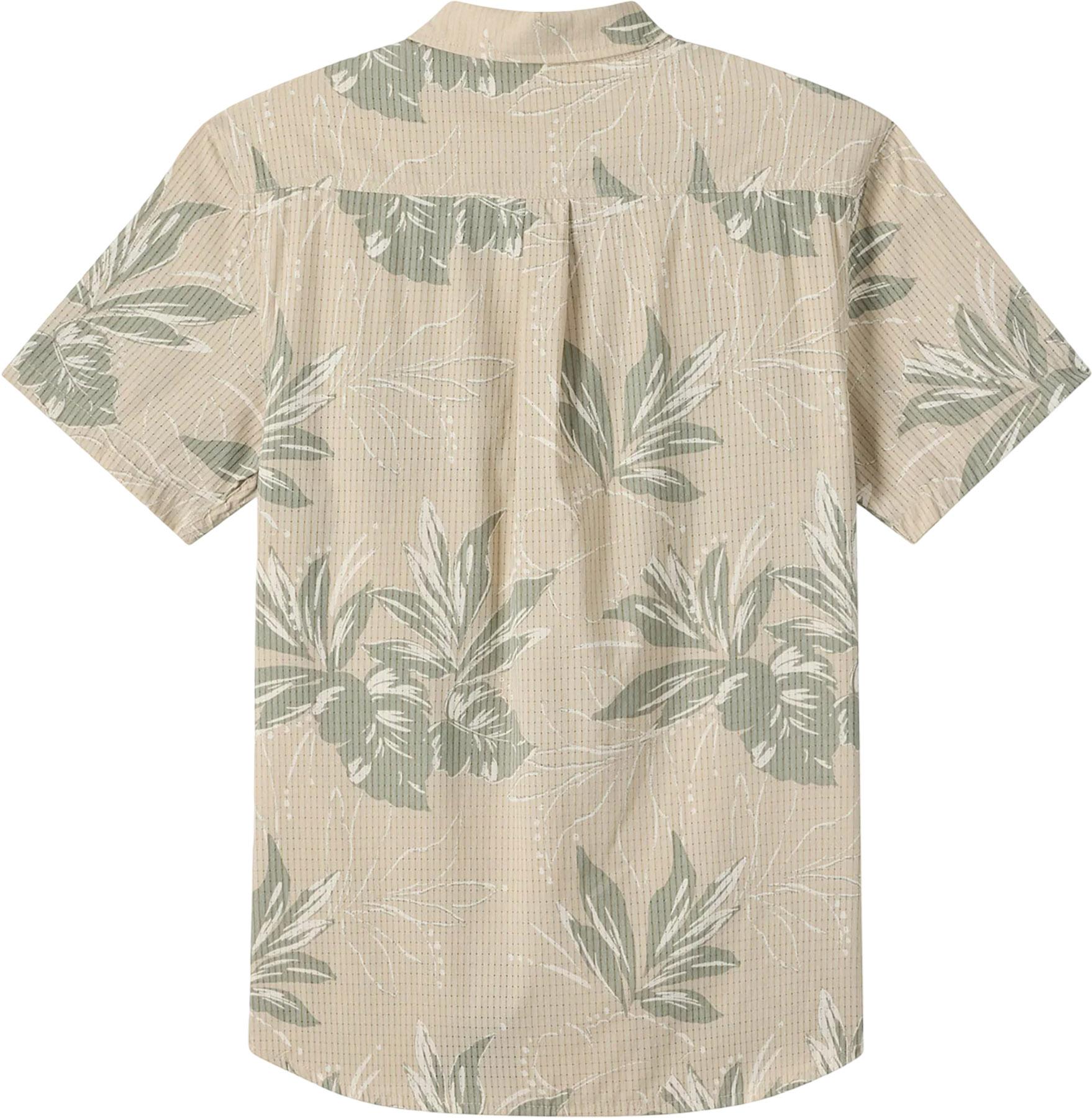 Product gallery image number 6 for product TRVLR Perforated Printed Standard Fit Short Sleeve Woven Shirt - Men's