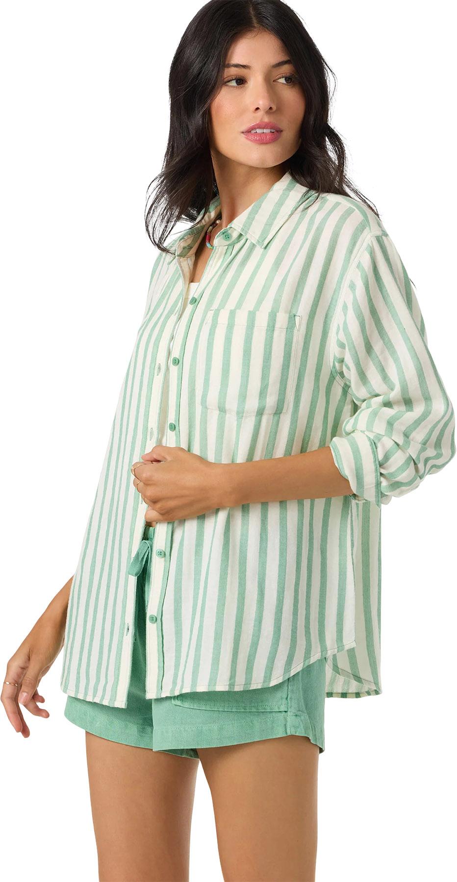 Product gallery image number 4 for product Leni Stripe Relaxed Long Sleeve Shirt - Women's