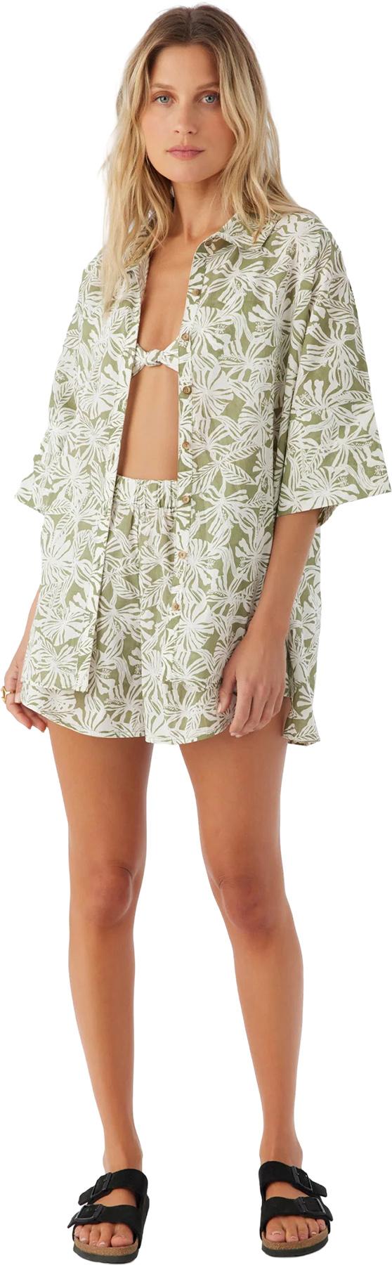 Numéro de l'image de la galerie de produits 3 pour le produit Chemise couvre-maillot imprimé Olivia - Femme