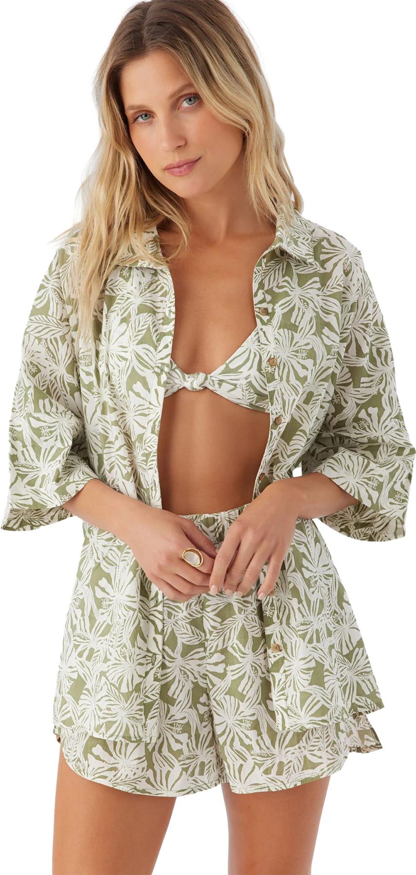 Numéro de l'image de la galerie de produits 1 pour le produit Chemise couvre-maillot imprimé Olivia - Femme