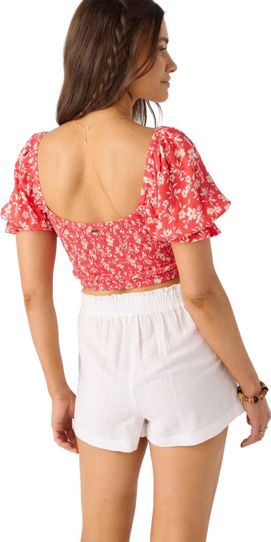 Product gallery image number 2 for product Haut écourté tissé à manches courtes Lorna - Femme
