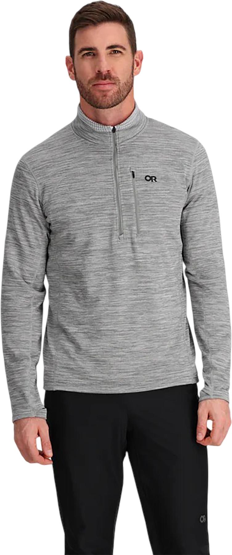 Product gallery image number 3 for product Vigor Grid Fleece Half Zip Base Layer Top - Men's