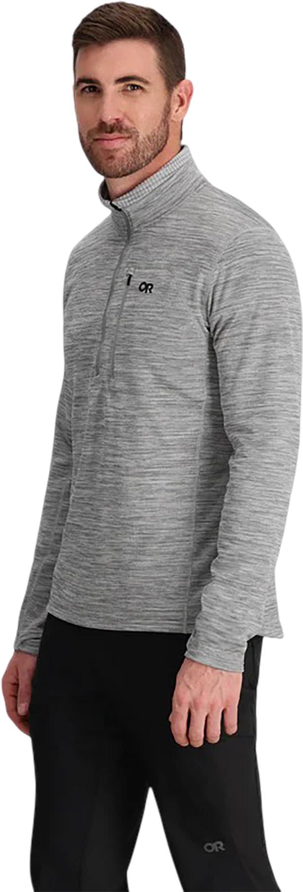 Product gallery image number 4 for product Vigor Grid Fleece Half Zip Base Layer Top - Men's