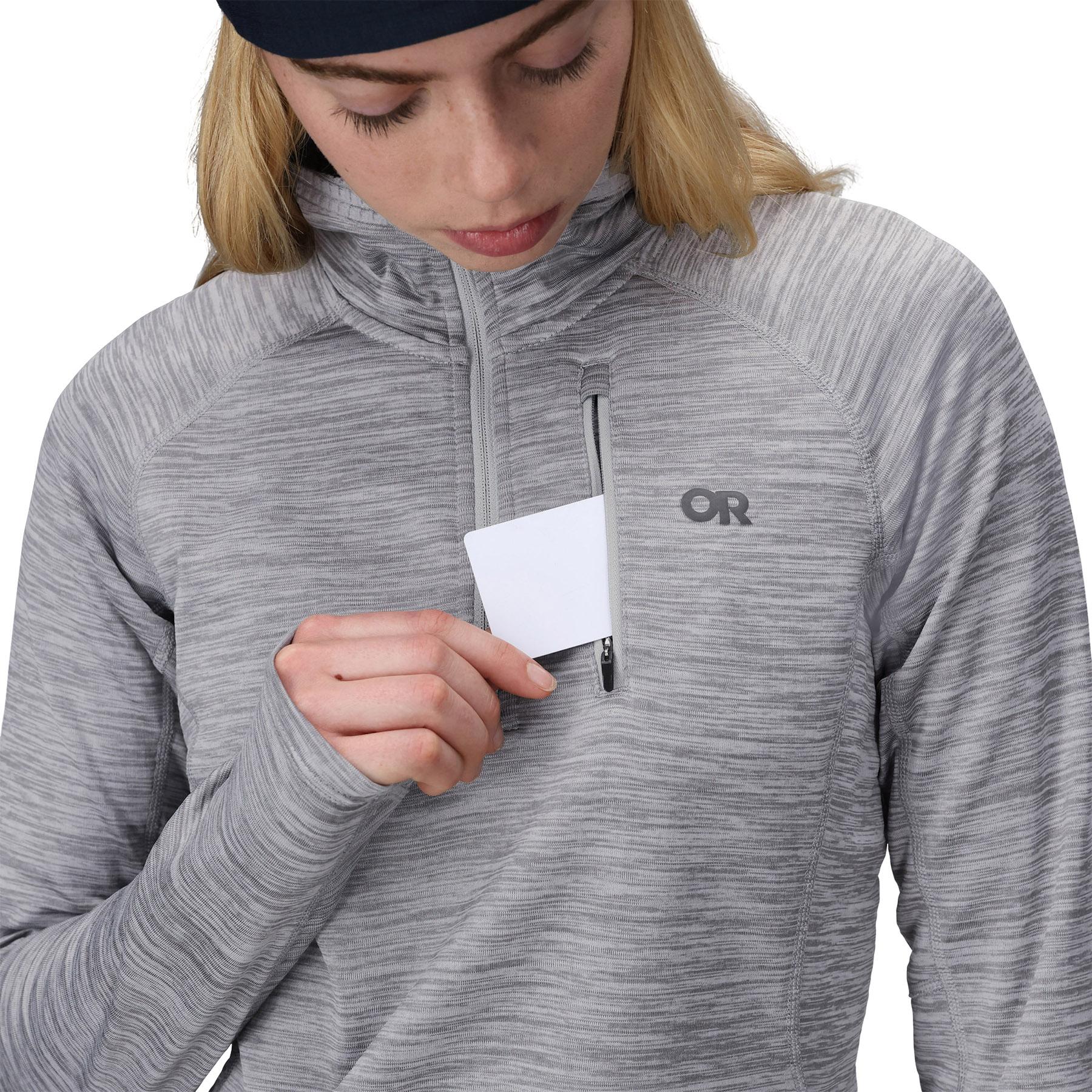 Product gallery image number 3 for product Vigor Grid Fleece Quarter Zip Jersey - Women's