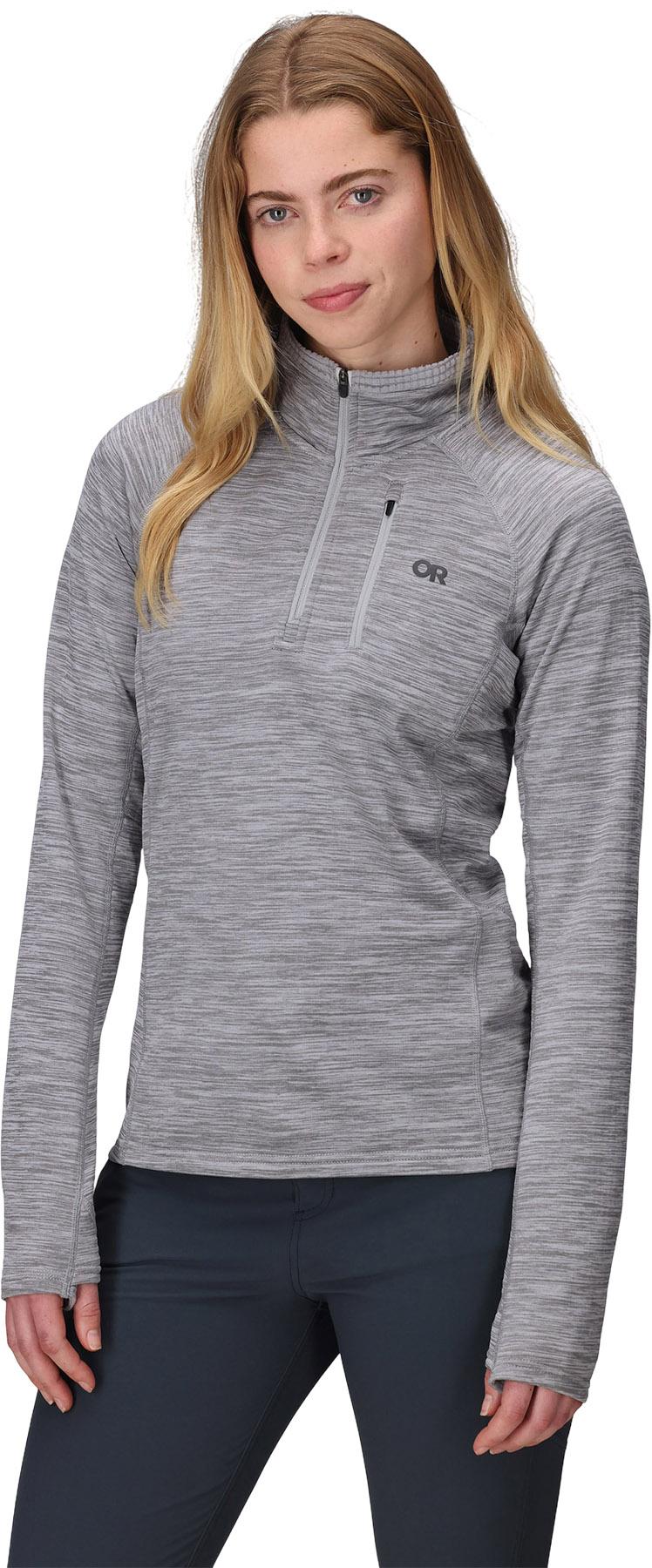 Product gallery image number 5 for product Vigor Grid Fleece Quarter Zip Jersey - Women's