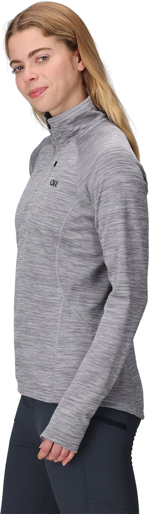 Product gallery image number 6 for product Vigor Grid Fleece Quarter Zip Jersey - Women's