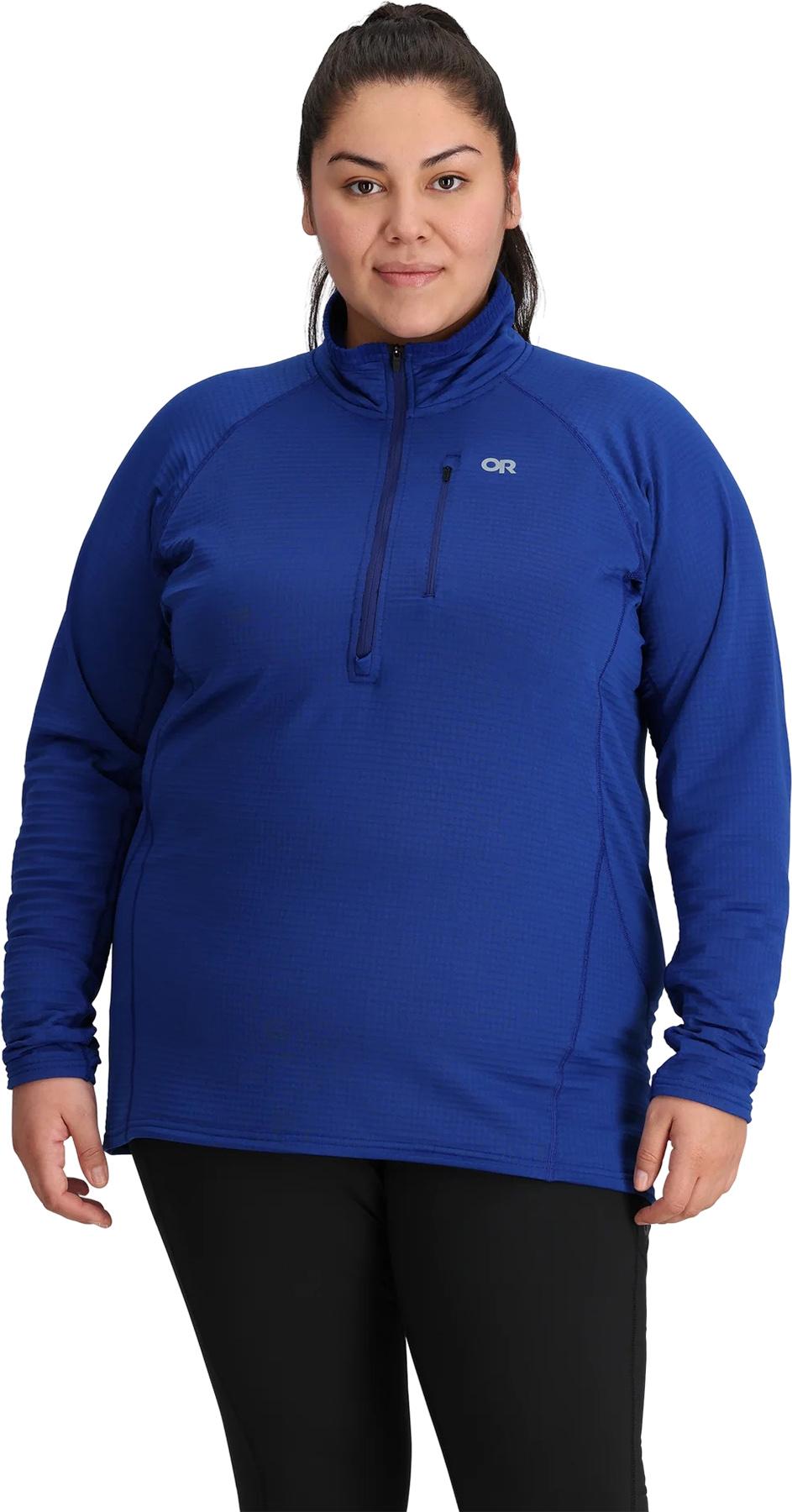 Numéro de l'image de la galerie de produits 4 pour le produit Chandail en molleton à demi-glissière Vigor Grid - Grande taille - Femme