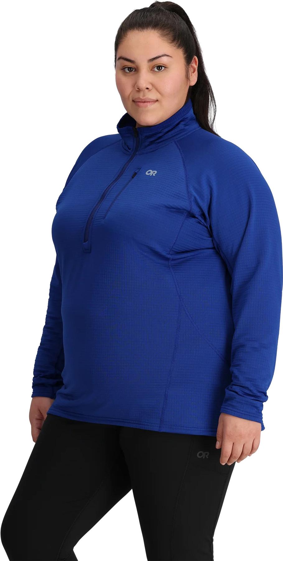 Numéro de l'image de la galerie de produits 5 pour le produit Chandail en molleton à demi-glissière Vigor Grid - Grande taille - Femme