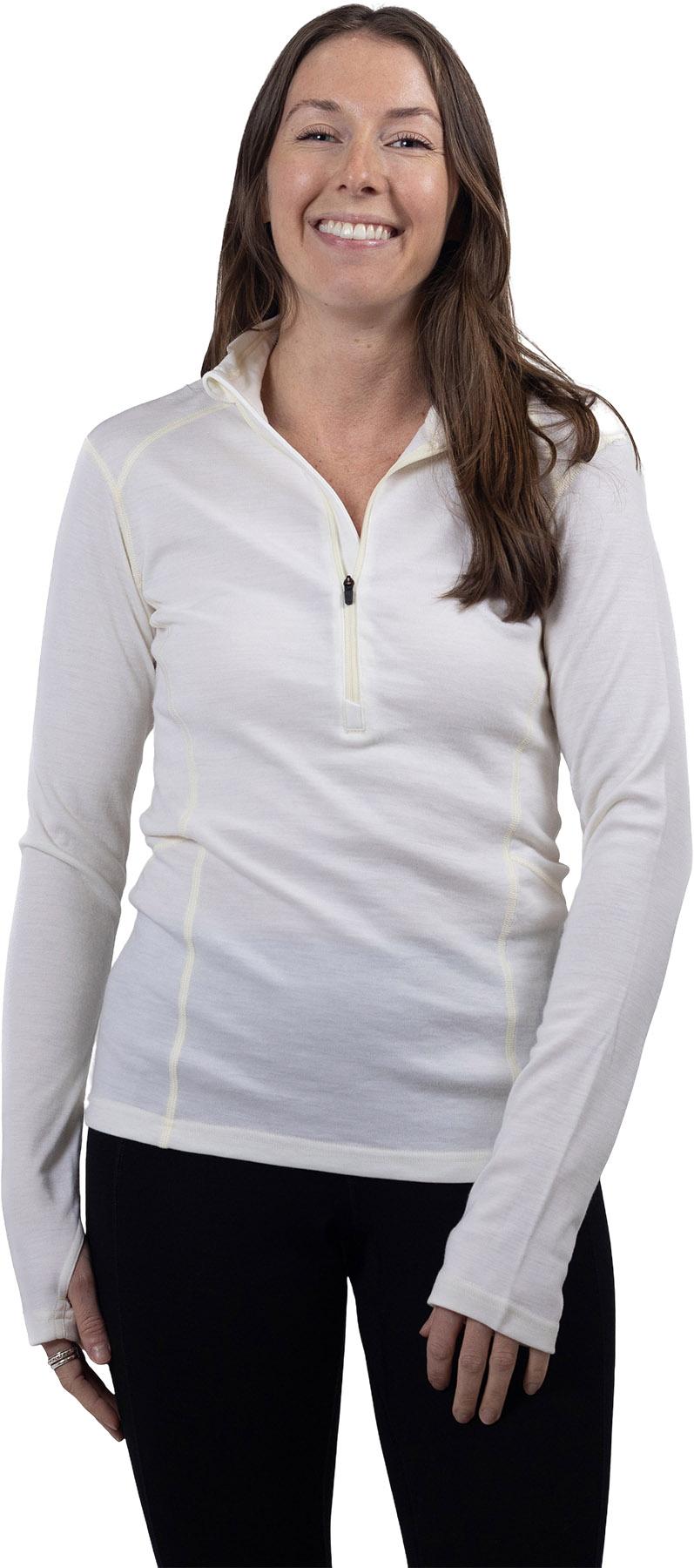 Numéro de l'image de la galerie de produits 2 pour le produit Couche de base pour le haut à demi-glissière Alpine Onset Merino 240 - Femme
