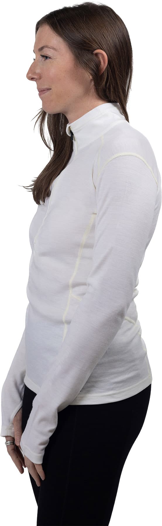 Numéro de l'image de la galerie de produits 3 pour le produit Couche de base pour le haut à demi-glissière Alpine Onset Merino 240 - Femme