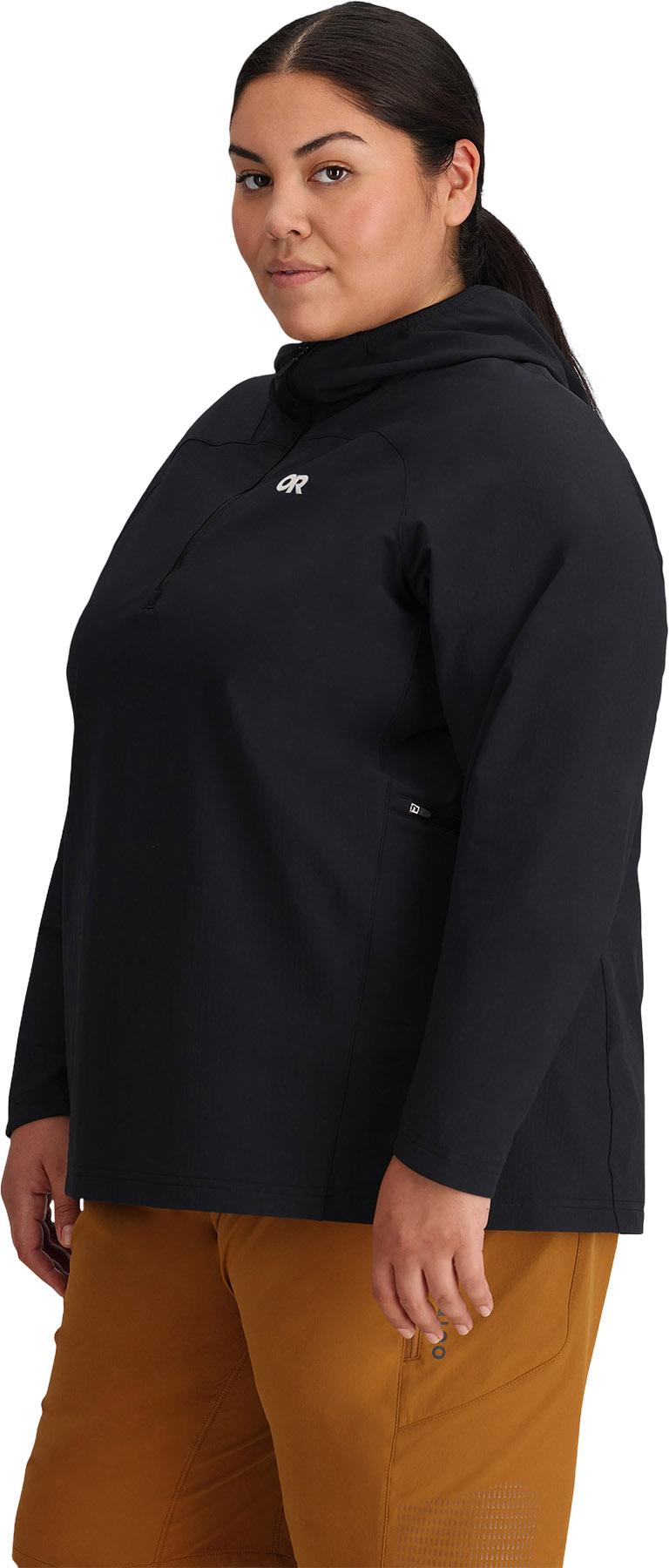 Numéro de l'image de la galerie de produits 4 pour le produit Chandail à capuchon à demi-glissière grande taille Freewheel MTB - Femme 