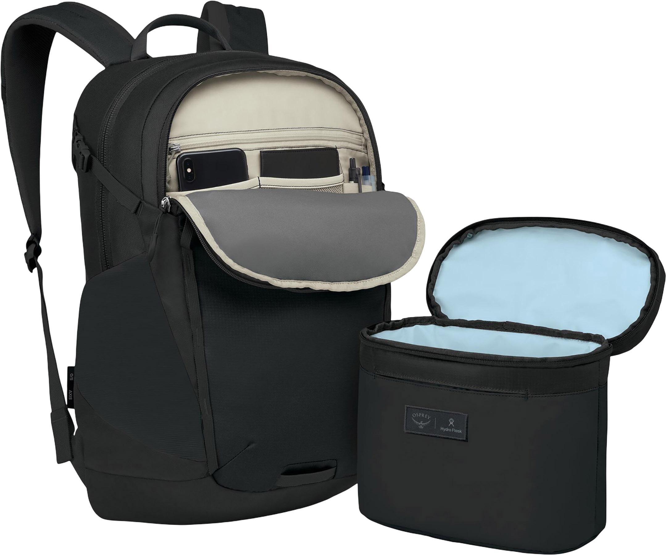 Product gallery image number 4 for product Osprey Axisx X HydroFlask Backpack with Lunch Bag 25L+5L