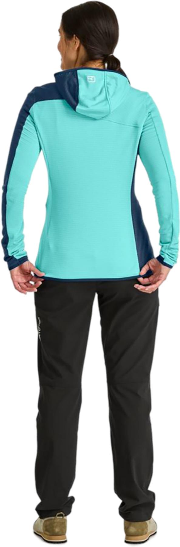 Product gallery image number 3 for product Fleece Light Grid Zip Neck Hoody - Women's