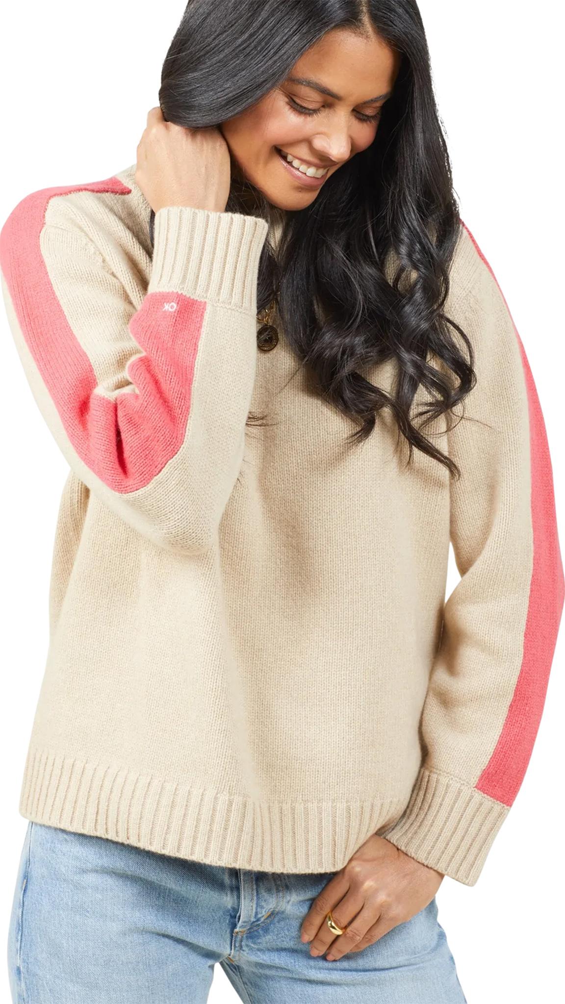 Product gallery image number 3 for product Archer Cashmere Crew Neck Stripe Sweater - Women's