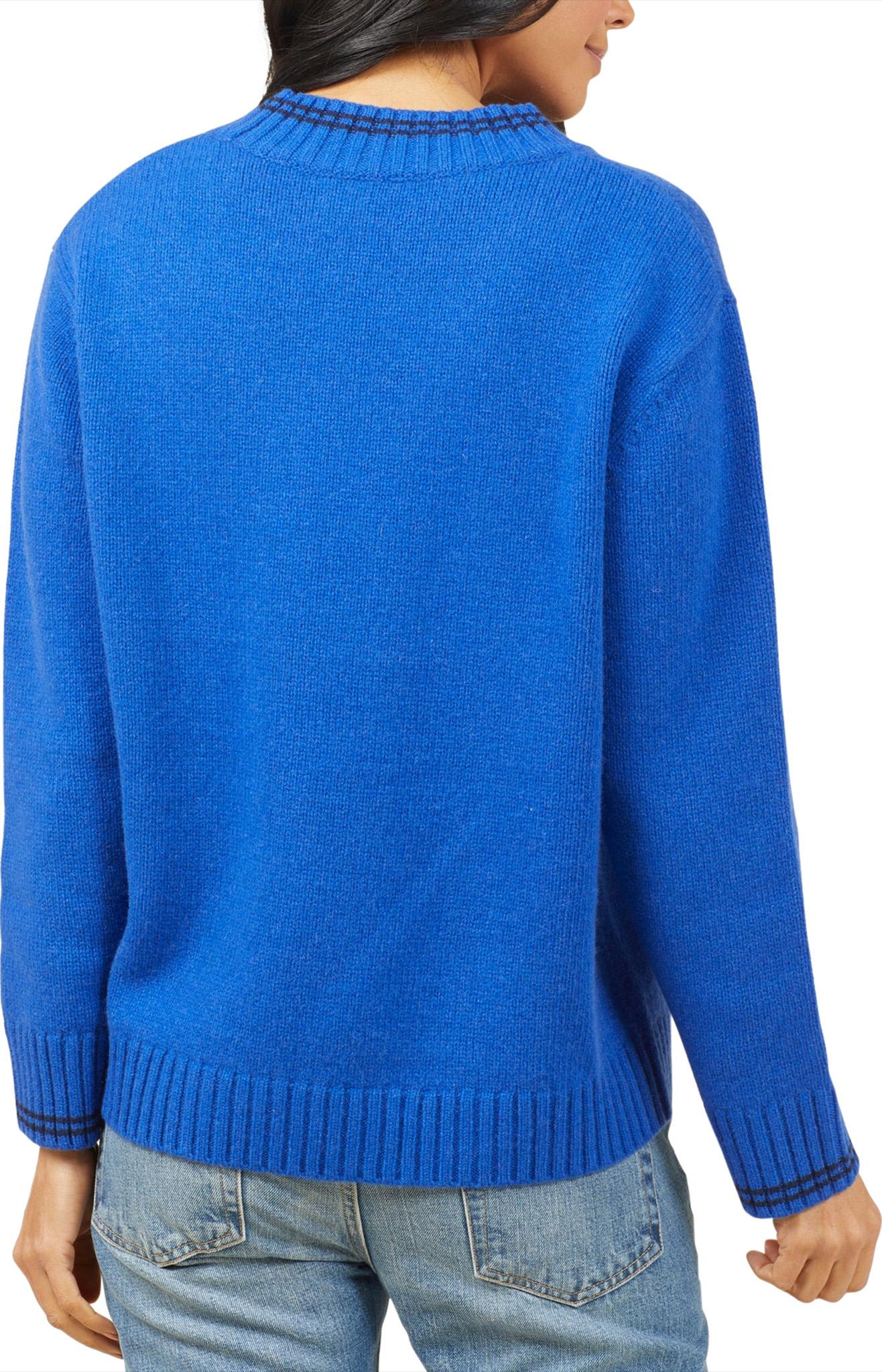 Product gallery image number 2 for product Archer Cashmere Crew Neck Tipping Sweater - Women's