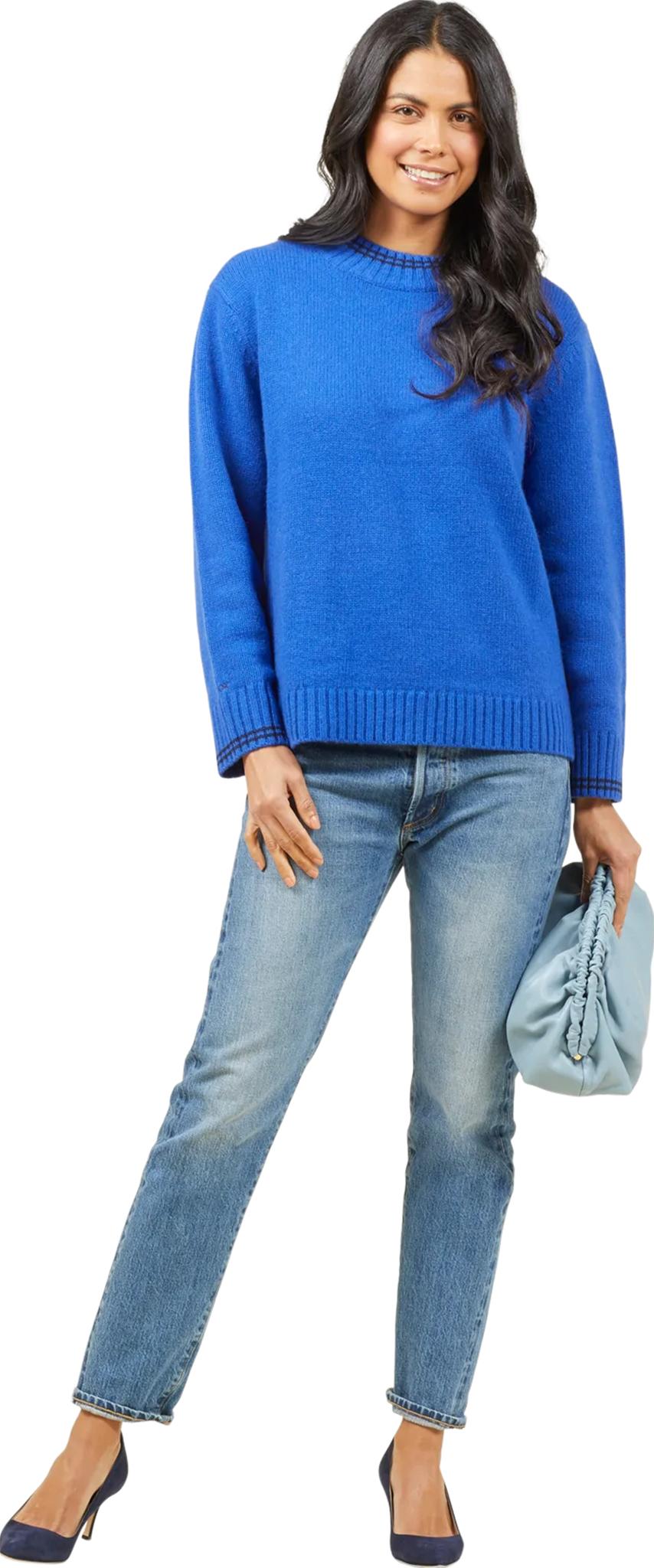Product gallery image number 3 for product Archer Cashmere Crew Neck Tipping Sweater - Women's