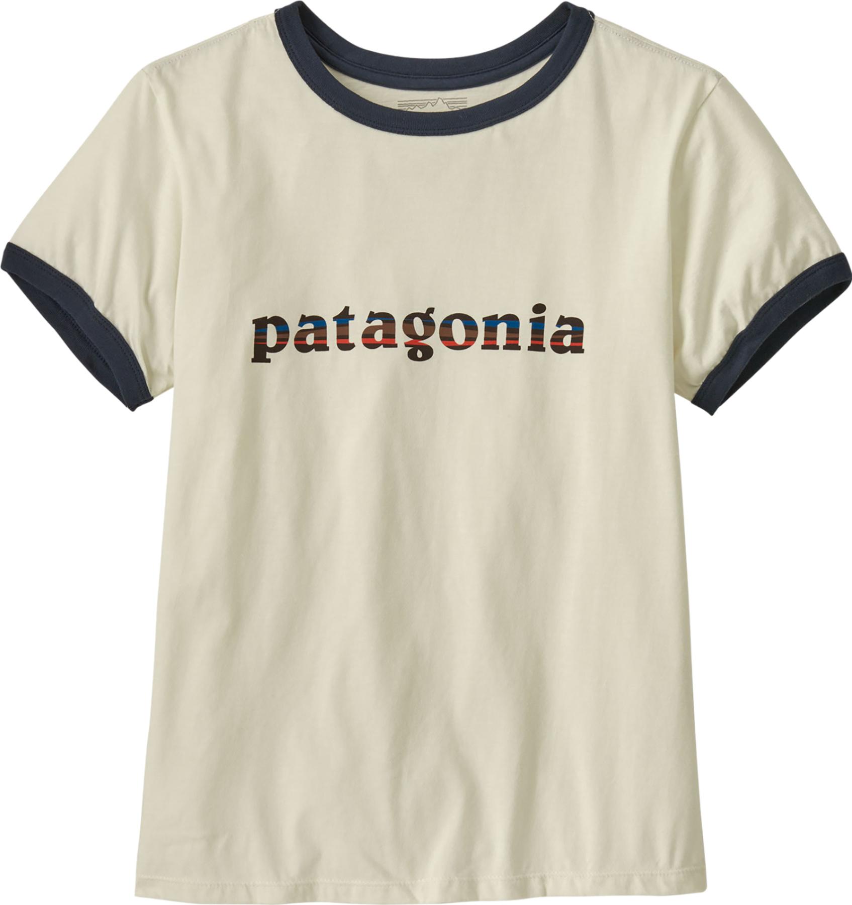 Product gallery image number 1 for product 73 Text Logo Organic Ringer T-Shirt - Women's