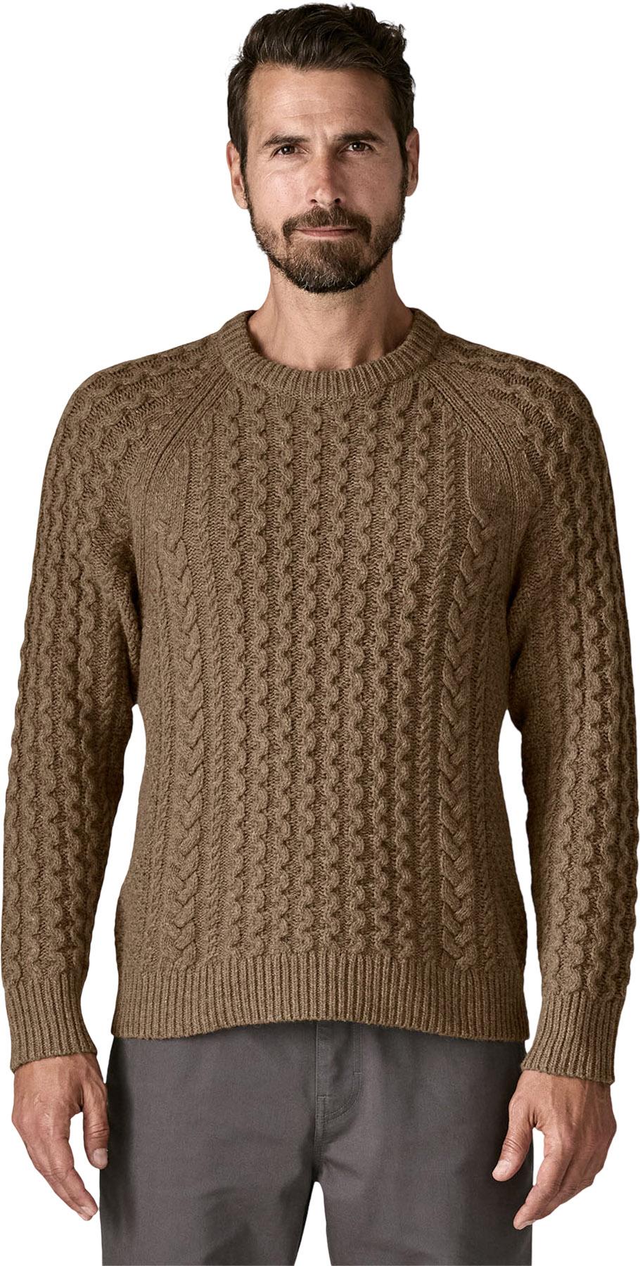 Product gallery image number 3 for product Recycled Wool-Blend Cable-Knit Crewneck Sweater - Unisex