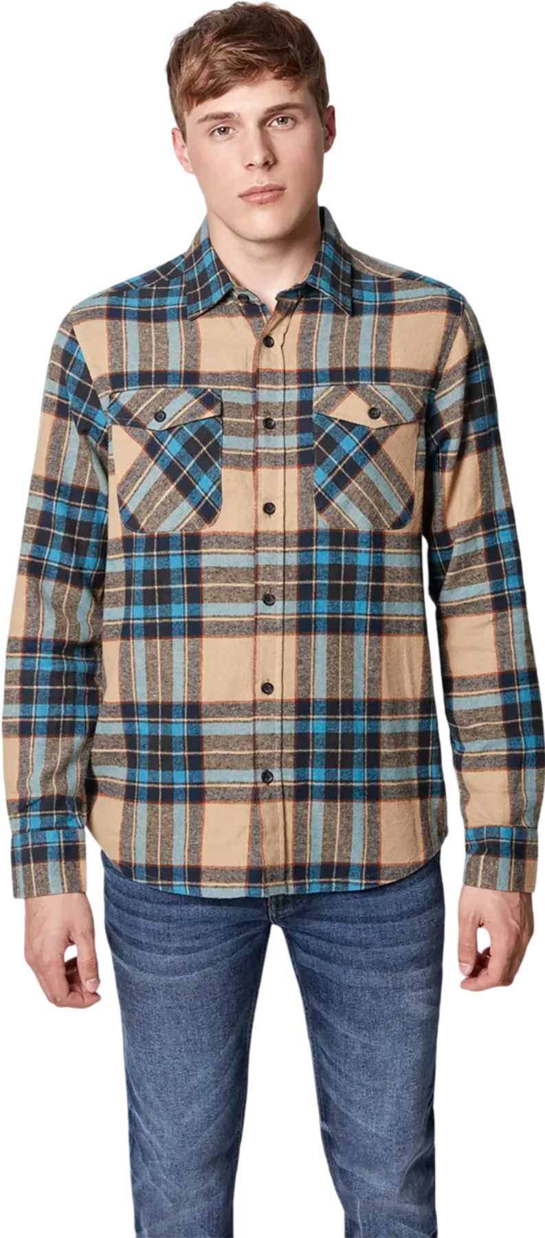 Image de produit pour Chemise boutonnée à carreaux à manches longues - Homme