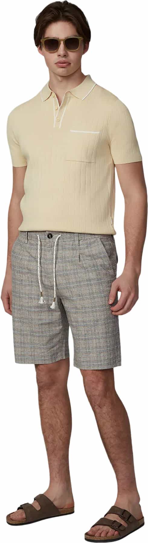 Image de produit pour Short chino plissé à cordon de serrage - Homme