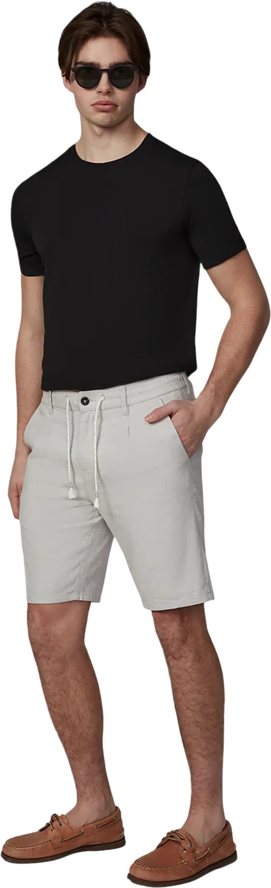 Product gallery image number 3 for product Pleated Drawstring Chino Shorts - Men's