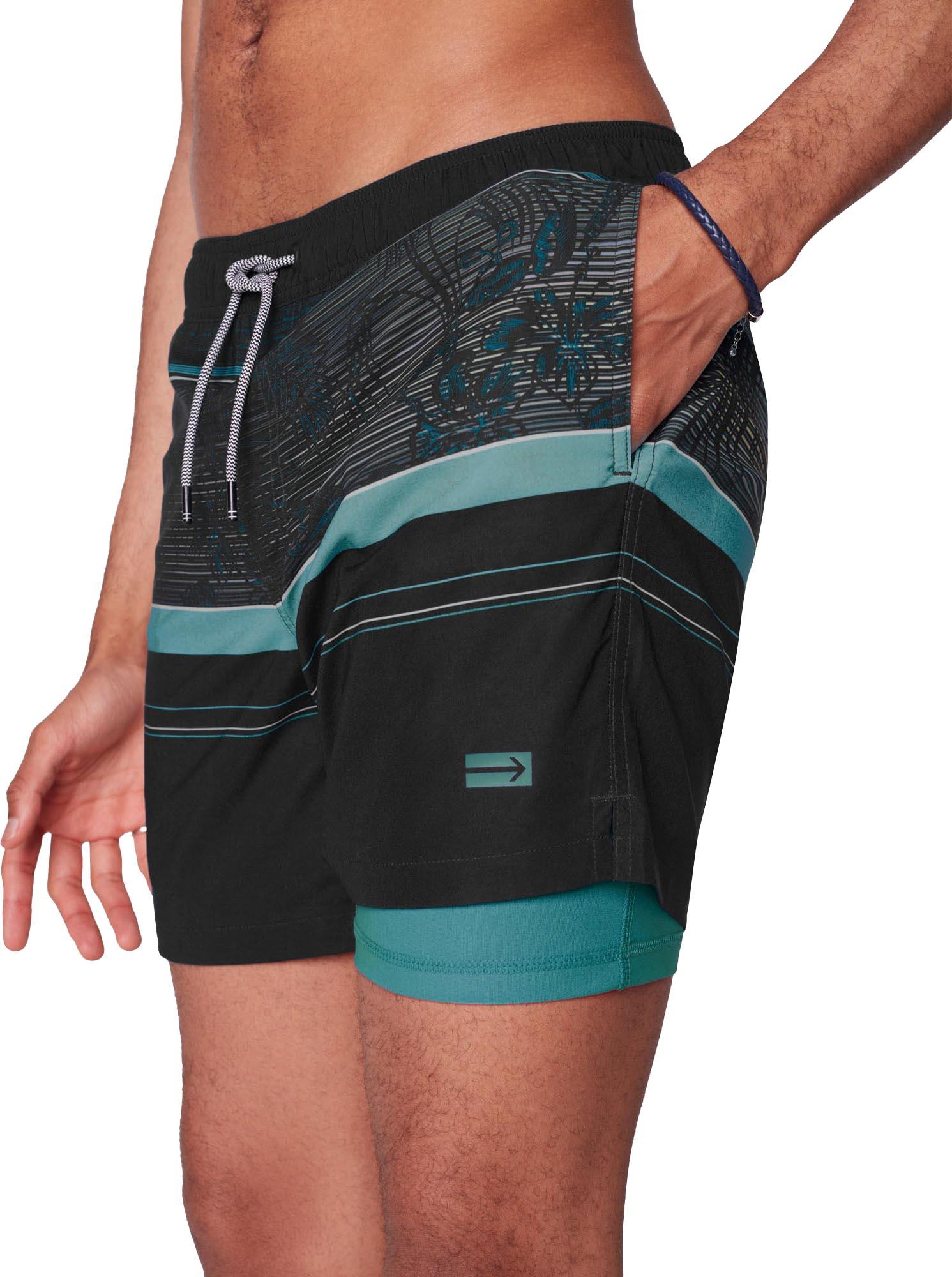 Product gallery image number 2 for product Swim Shorts with Compression Liner - Men's
