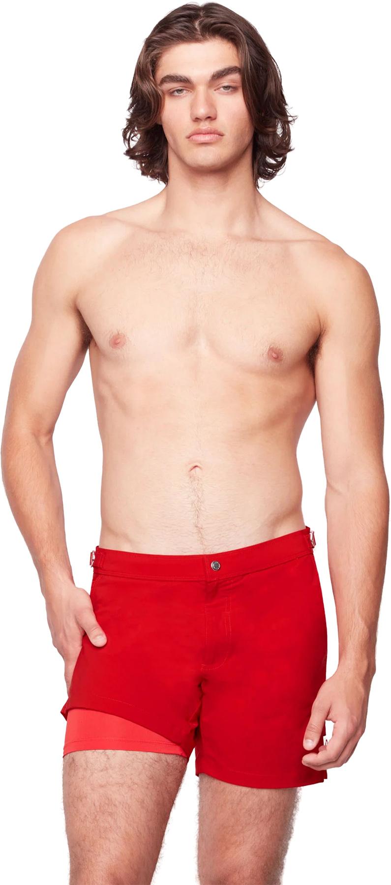 Numéro de l'image de la galerie de produits 5 pour le produit Short de bain ajustée uni avec doublure de compression The Lifeguard Keep It Tight 6.5" - Homme