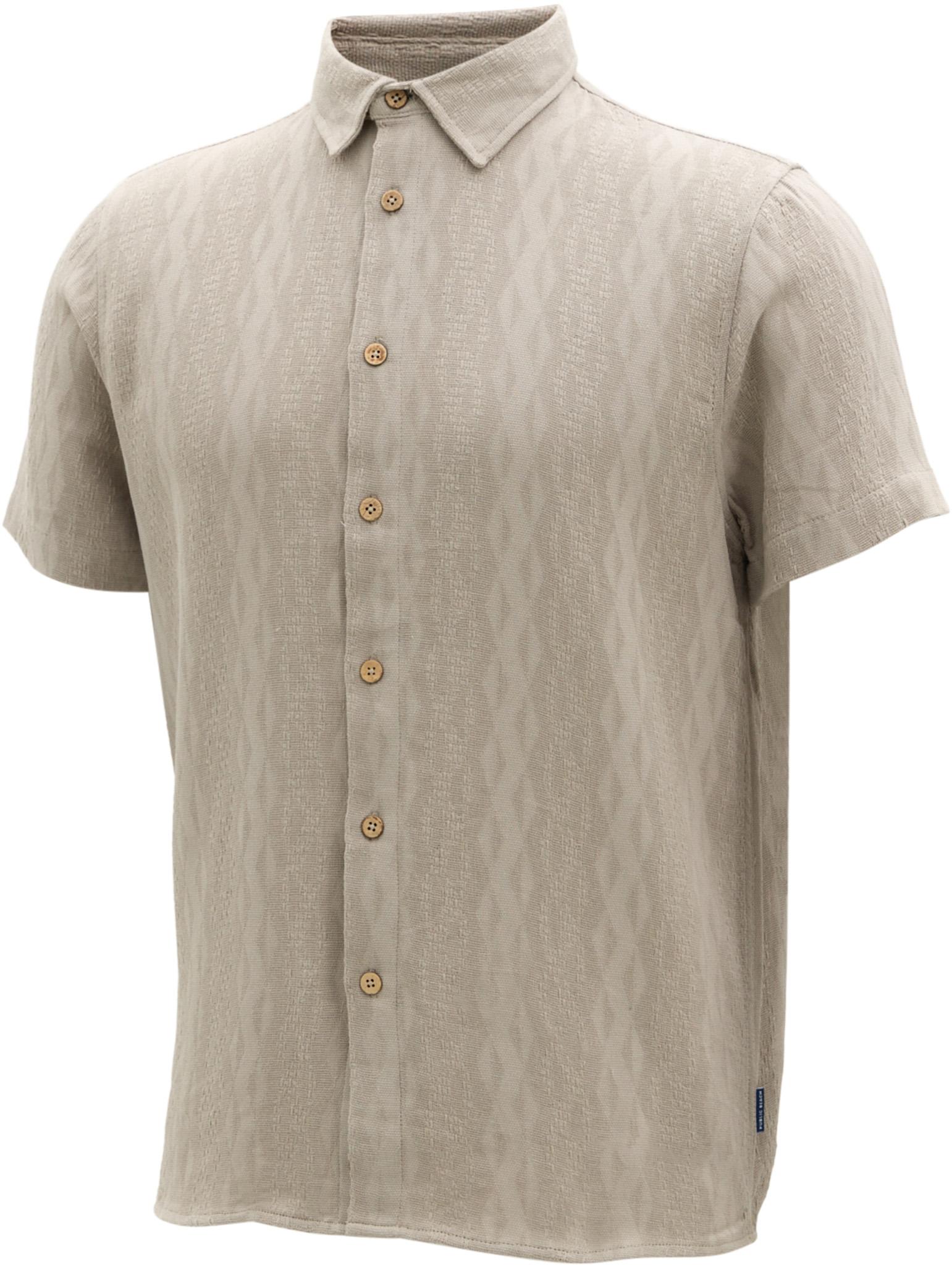Product gallery image number 3 for product Short Sleeve Knit Textured Button Up Shirt - Men's