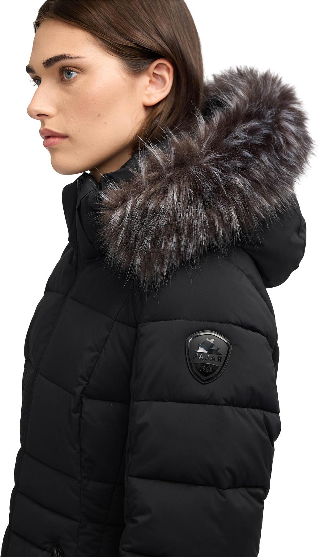 Product gallery image number 5 for product Venus Long Stretch Channel Quilted Puffer Jacket - Women's