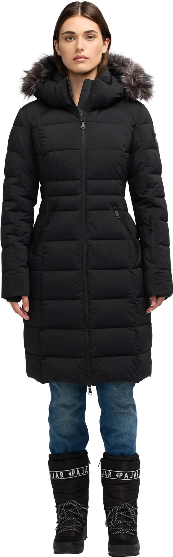 Product gallery image number 3 for product Venus Long Stretch Channel Quilted Puffer Jacket - Women's