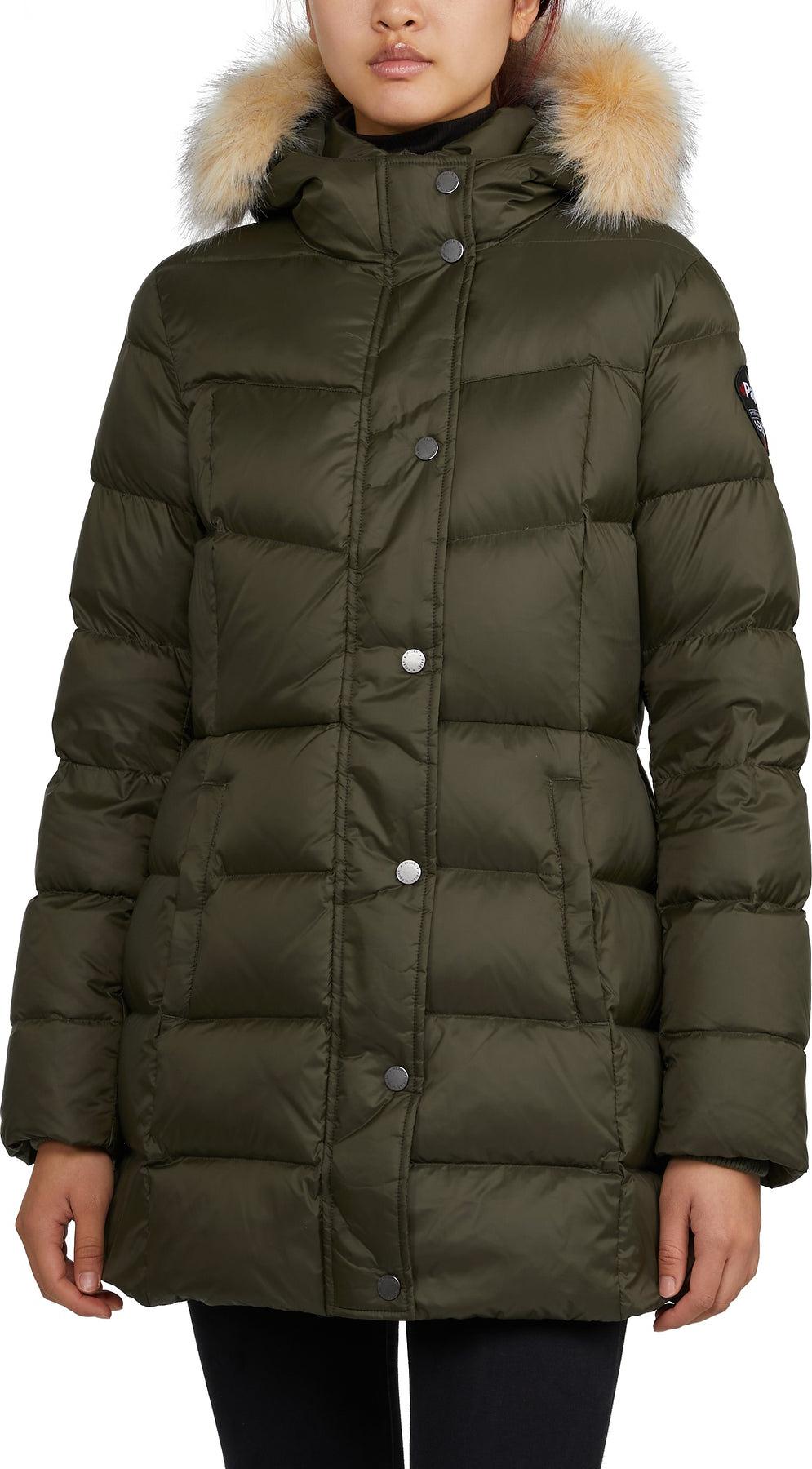 Product image for Roxy Quilted Puffer Coat with Detachable Fur Trim - Women's