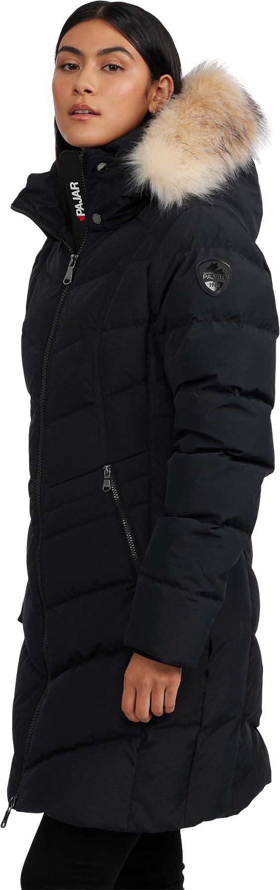 Product gallery image number 3 for product January Down Chevron Puffer Jacket with Detachable Hood Fur - Women's