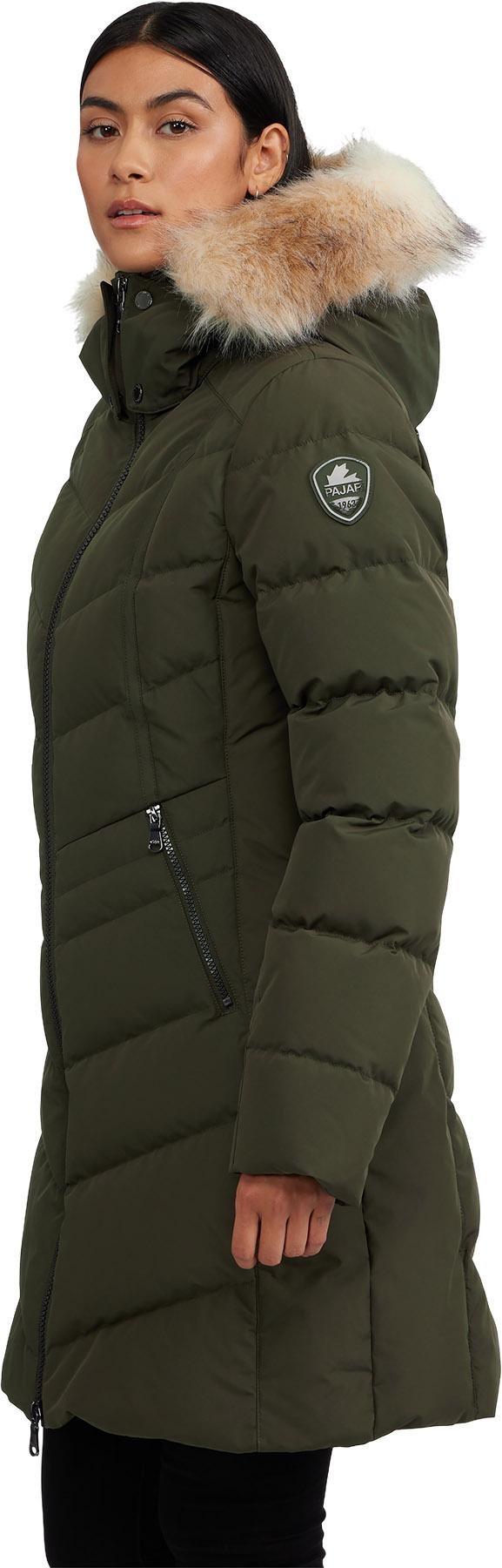 Product gallery image number 3 for product January Down Chevron Puffer Jacket with Detachable Hood Fur - Women's