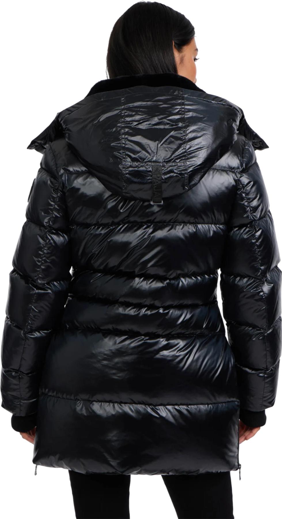 Product gallery image number 4 for product Manteau matelassé à canaux avec capuchon amovible Lyra - Femme
