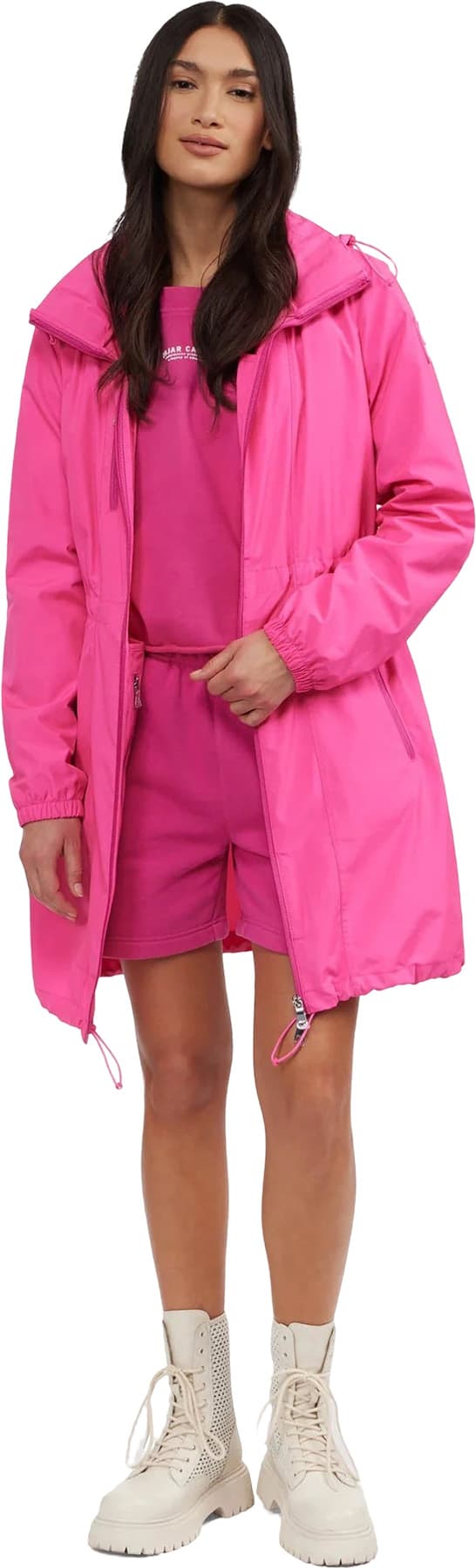 Product gallery image number 1 for product Esen Long Packable Raincoat with Removable Hood - Women's