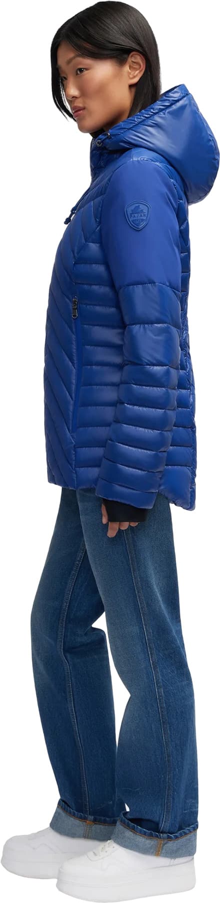 Product gallery image number 2 for product Esmay Lightweight Mixed Media Quilted Packable Puffer Jacket - Women's