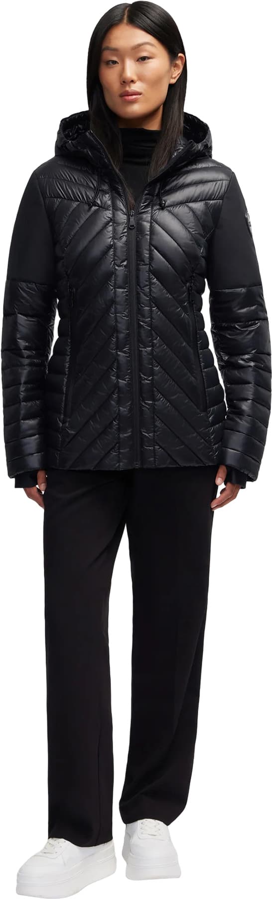 Numéro de l'image de la galerie de produits 1 pour le produit Manteau matelassé léger et compressible en matériaux assortis Esmay - Femme