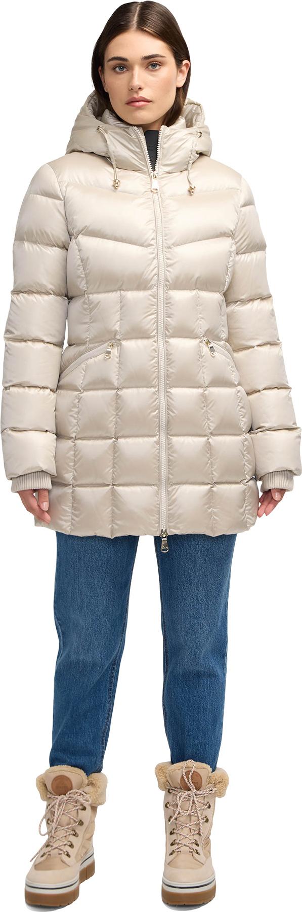 Product gallery image number 4 for product Zola Box Quilt Mid-Length Puffer Jacket with Fixed Hood - Women's