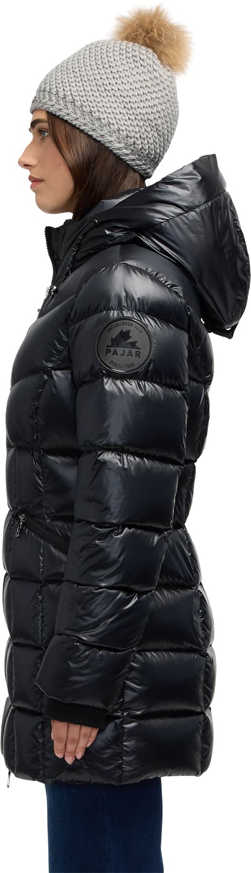 Product gallery image number 2 for product Zola Box Quilt Mid-Length Puffer Jacket with Fixed Hood - Women's