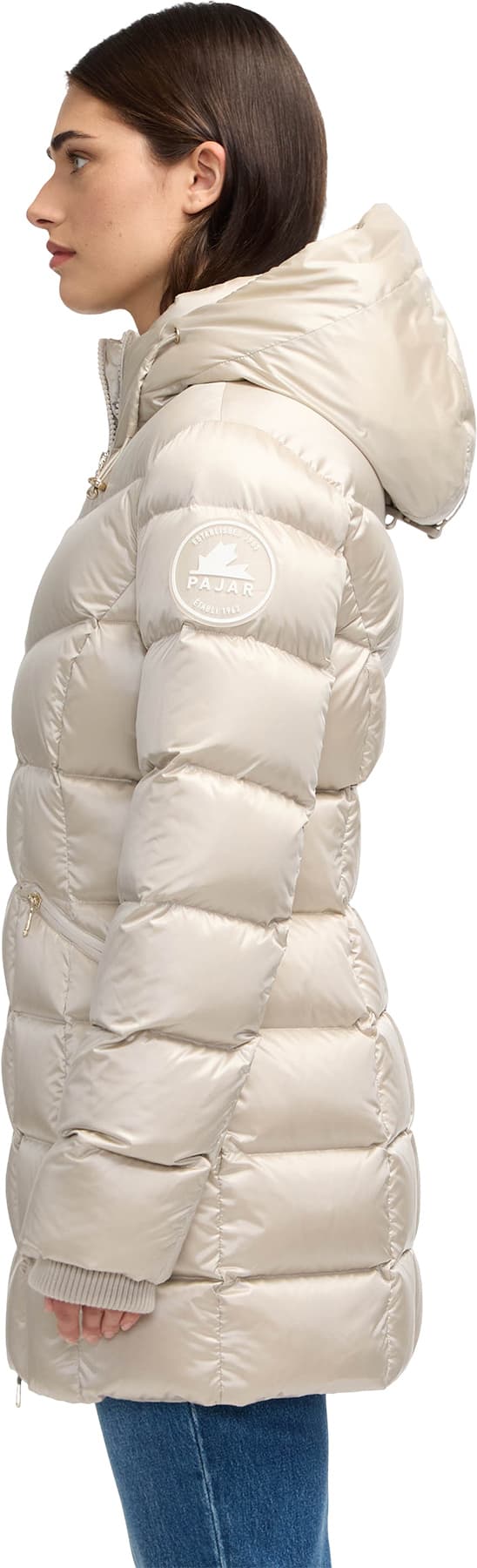 Product gallery image number 2 for product Zola Box Quilt Mid-Length Puffer Jacket with Fixed Hood - Women's