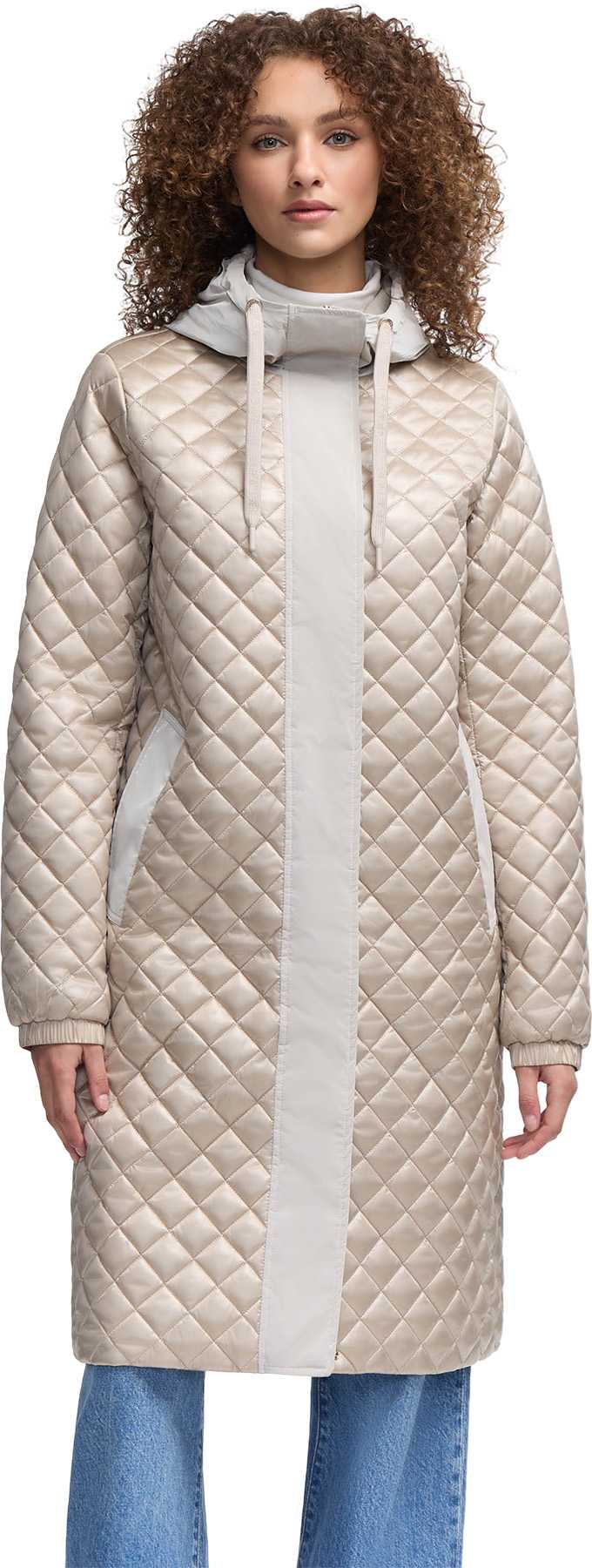 Product image for Peridot Diamond Quilted Longline Shacket - Women's