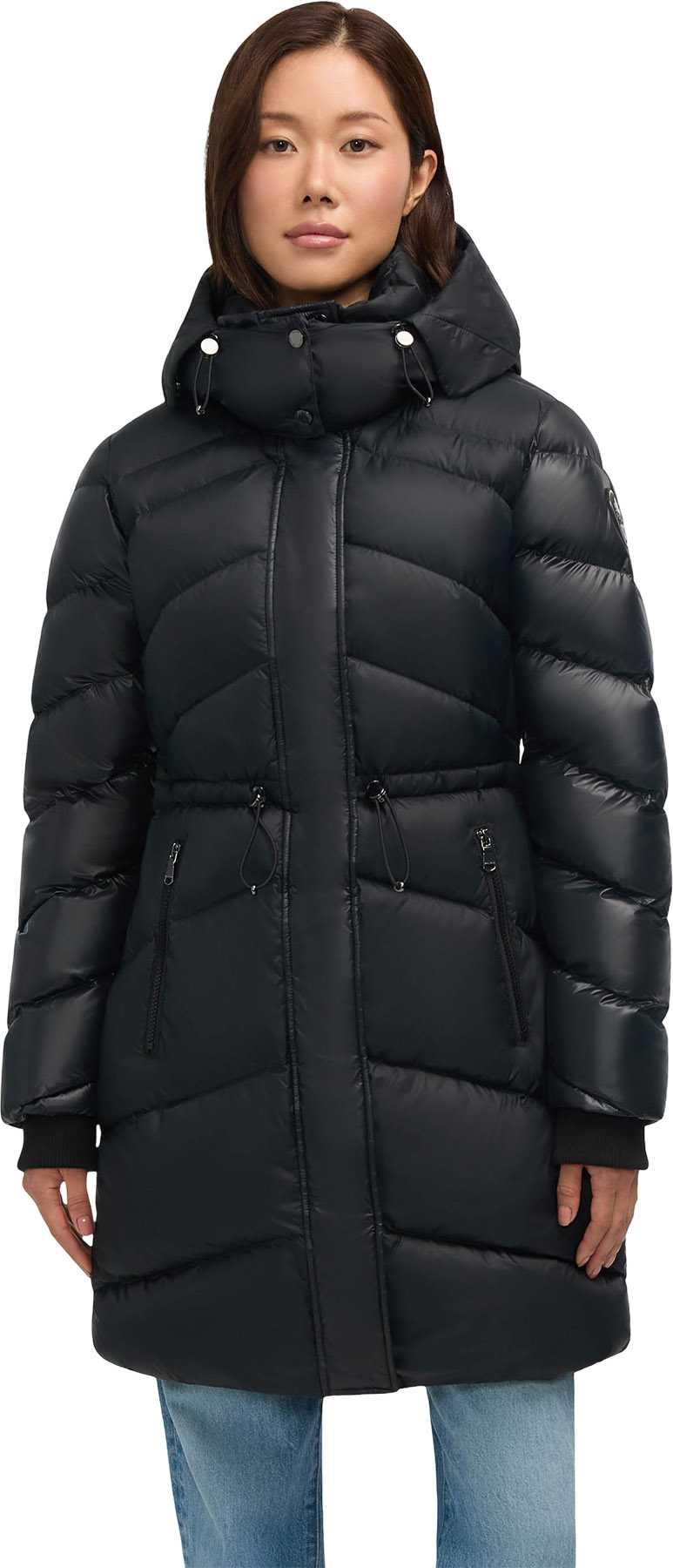 Product image for Saturn Mid-Length Quilted Puffer Jacket with Removable Hood - Women's 