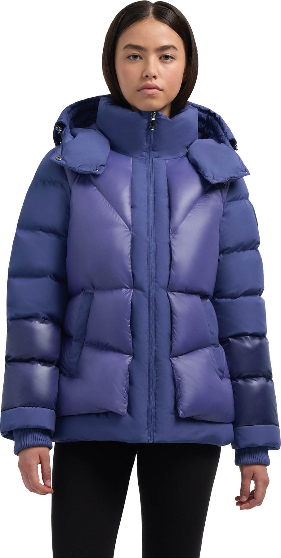 Product gallery image number 1 for product Vega Mixed Media Puffer Jacket with Removable Hood - Women's