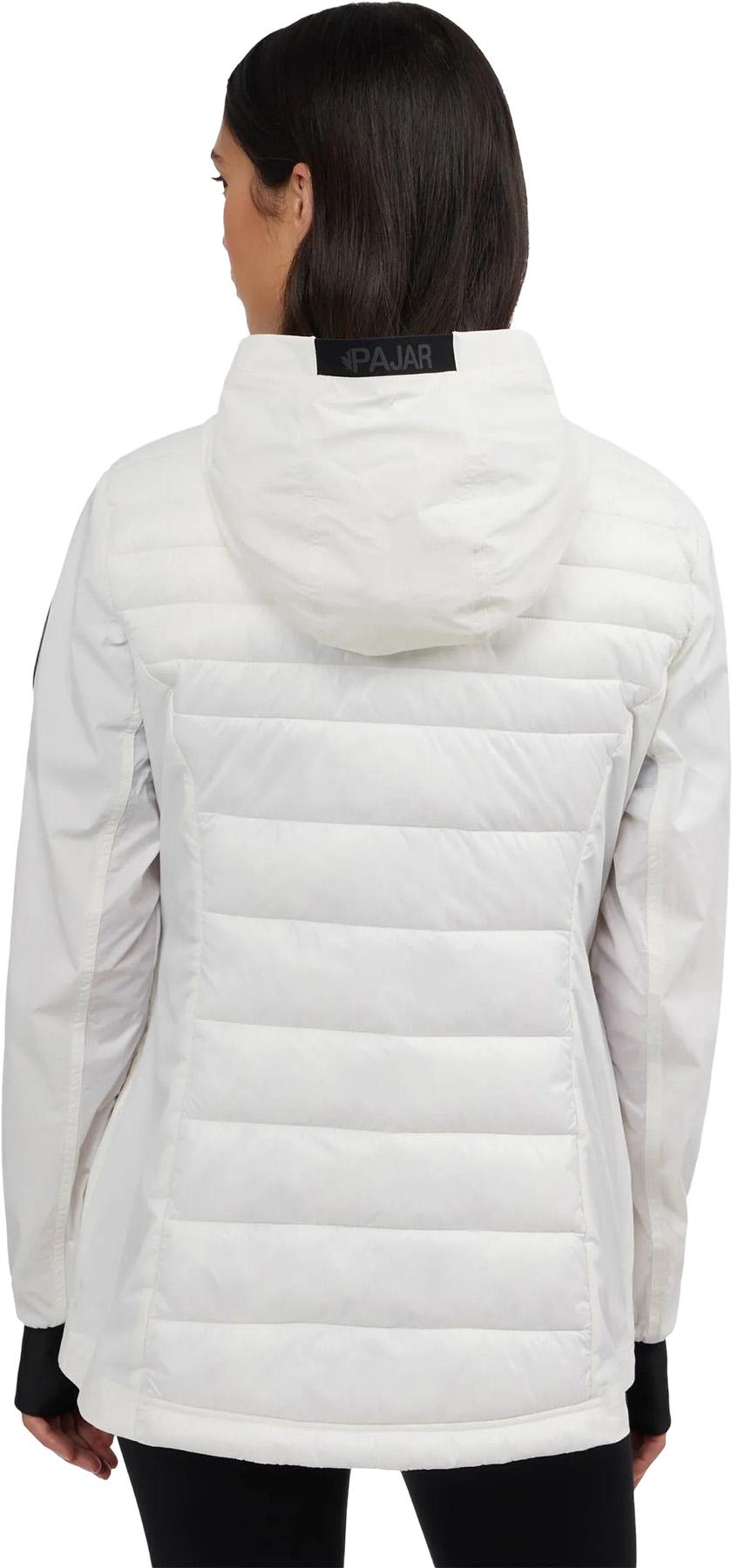 Product gallery image number 6 for product Cressy Mixed-Media Channel Quilted Stretch Puffer Jacket with Fixed Hood - Women's