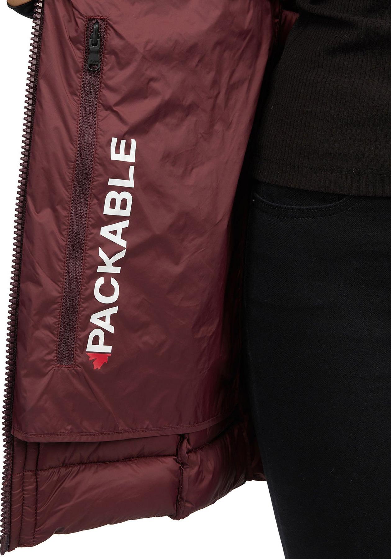 Numéro de l'image de la galerie de produits 2 pour le produit Manteau matelassé léger et pliable avec capuchon fixe zippé jusqu’en haut Lyvien - Femme